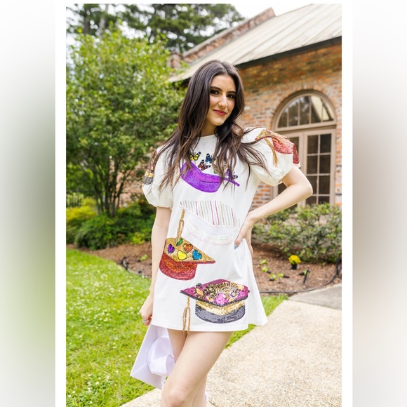 Queen of Sparkles sequin grad cap dress size small - Picture 16 of 16